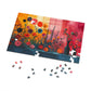 Vivid Floral Mélange Puzzle, Expressive Flower Art Jigsaw, 110-1000pc, Shipped in a Metal Box"