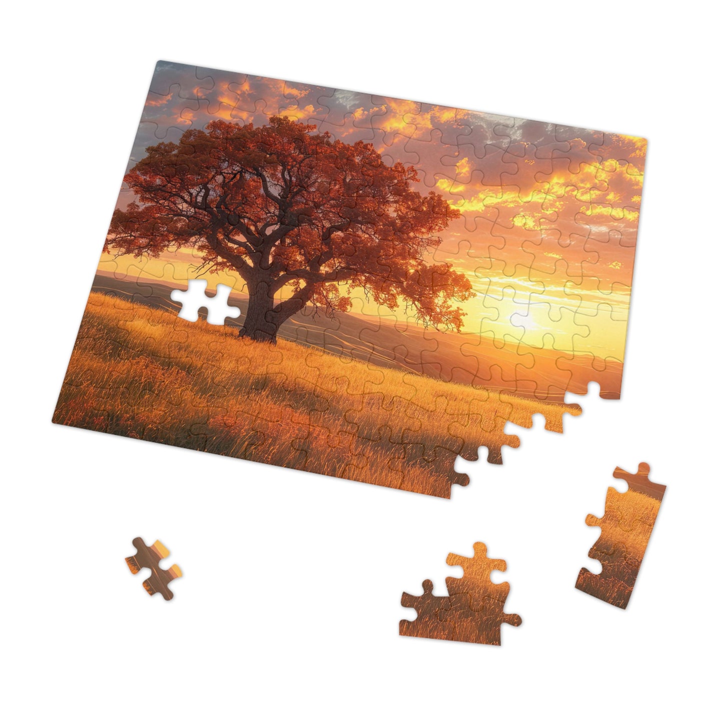 Saskatchewan Sunset Puzzle - Majestic Prairie Skies in 110-1000 Pieces, Perfect Gift! Metal Box