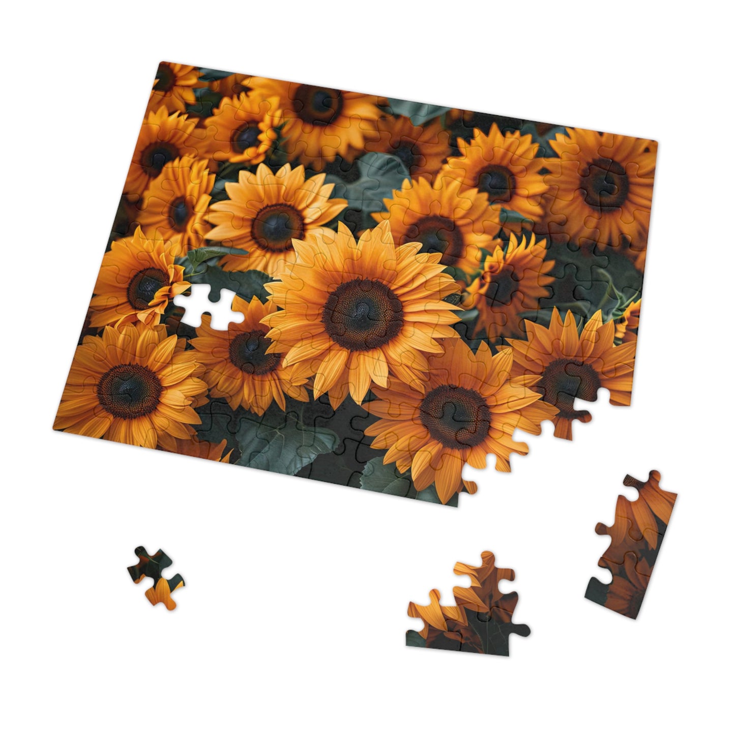 Sunflower Field Puzzle - Bright 110-1000 Piece Sets for Nature Lovers & Puzzle Fans! Metal Box