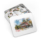 Tropical Watercolor Mansion Puzzle - Vivid, Serene Artwork Shipped in a Metal Box