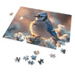 Winter Blue Jay Puzzle - 110-1000 Piece Jigsaws of Snowy Bird Elegance, Metal Box