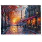 Parisian Sunset Watercolor Puzzle - 110-1000 Pieces, Romantic Paris Streetscape Jigsaw! Metal Box