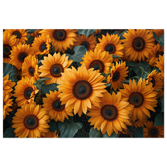 Sunflower Field Puzzle - Bright 110-1000 Piece Sets for Nature Lovers & Puzzle Fans! Metal Box