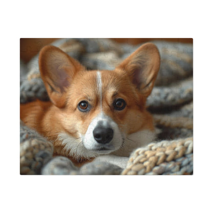 Cozy Corgi Puppy Puzzle - Snuggle Up with 110-1000 Piece Sets, Adorable Dog Jigsaw! Metal Box