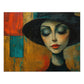 Vintage-Style Fashion Portrait Puzzle, Textured Art Jigsaw, 110-1000pc, Shipped in a Metal Box