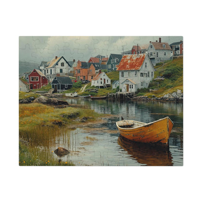 Newfoundland Village Puzzle - Coastal Charm in 110-1000 Pieces, Ideal for Puzzle Enthusiasts! Metal Box