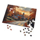 Quaint English Village Autumn Puzzle - 110-1000 Pieces, Idyllic Countryside Jigsaw! Metal Box