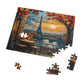 Charming Paper-Quilled Parisian Café Puzzle - 110-1000 Pieces, Artistic Cityscape Jigsaw! Metal Box