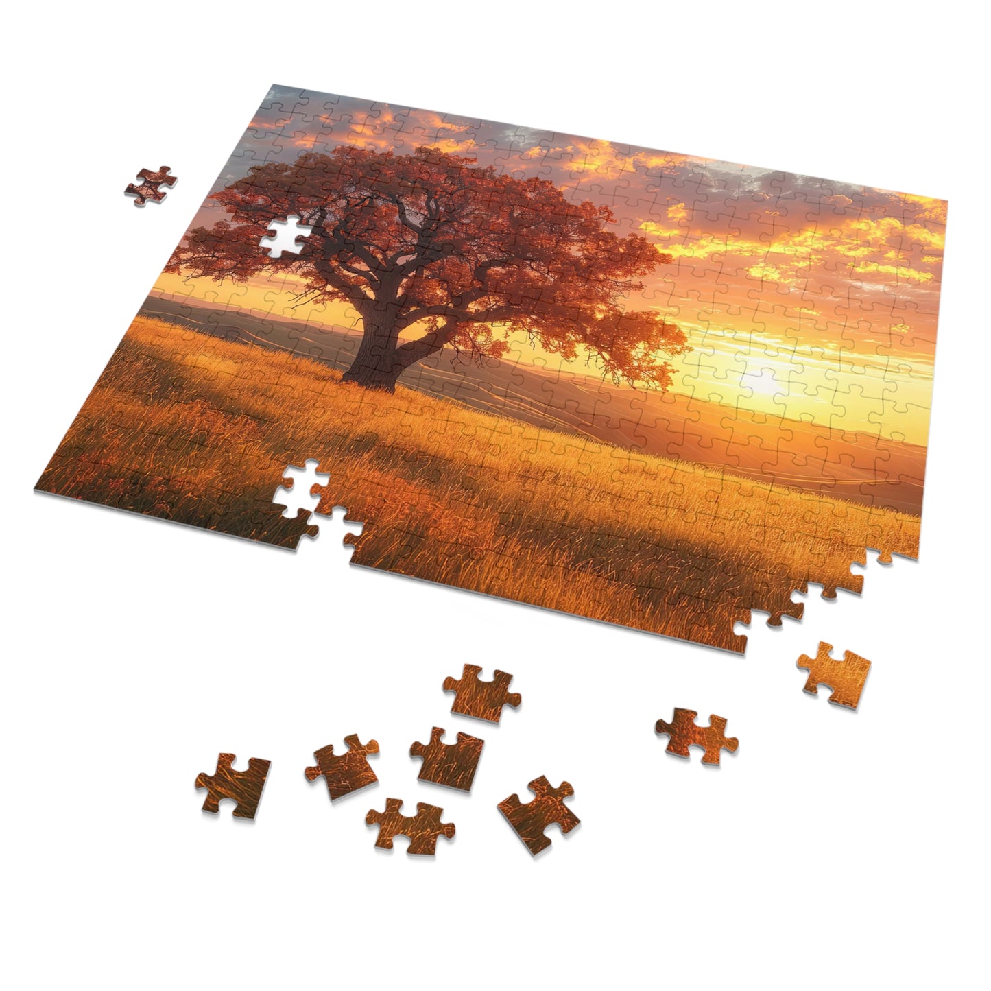 Saskatchewan Sunset Puzzle - Majestic Prairie Skies in 110-1000 Pieces, Perfect Gift! Metal Box