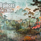 Japanese Garden Themed Jigsaw Puzzle, Beautiful Nature Scene Puzzle, Real Wood Puzzle, Available in 1000, 500, 300, and 100 Pieces